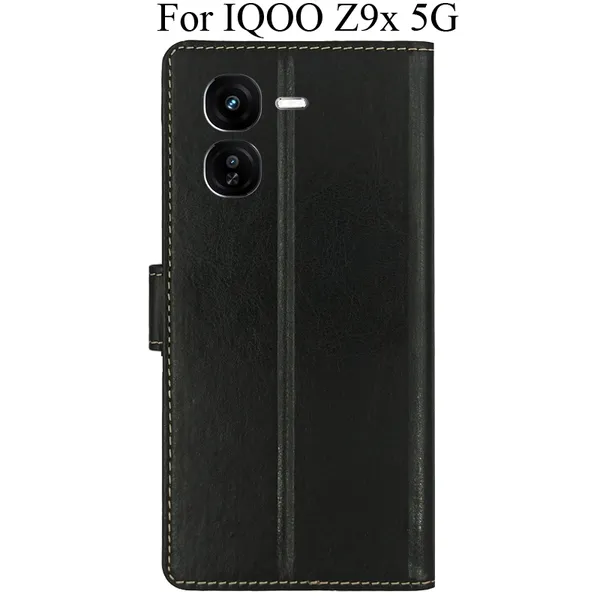 Black_Premium_Flip_Cover_For_Iqoo_Z9X_5G