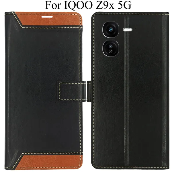 Brown_Premium_Flip_Cover_For_Iqoo_Z9X_5G