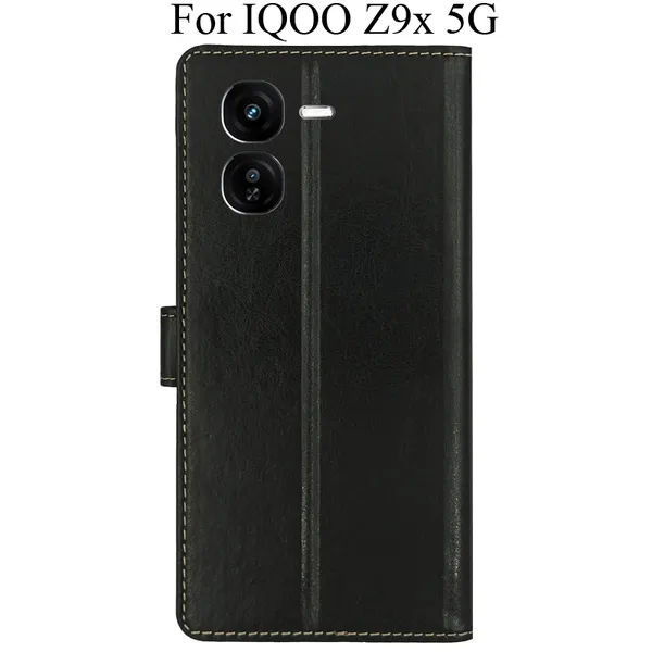 Brown_Premium_Flip_Cover_For_Iqoo_Z9X_5G