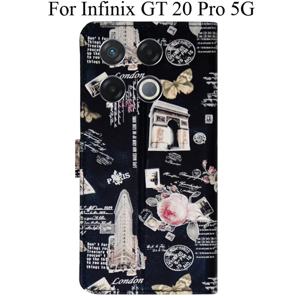Black_Premium_Flip_Cover_For_Infinix_Gt_20_Pro_5G