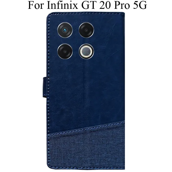 Blue_Premium_Flip_Cover_For_Infinix_Gt_20_Pro_5G