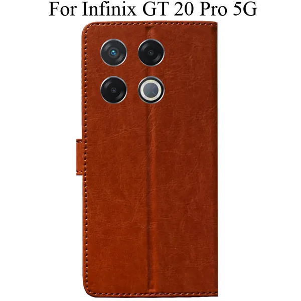 Orange_Premium_Flip_Cover_For_Infinix_Gt_20_Pro_5G