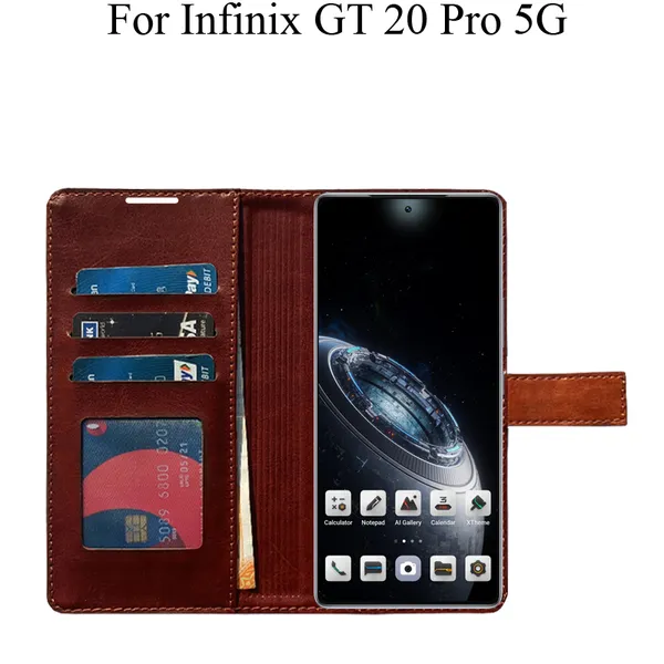 Orange_Premium_Flip_Cover_For_Infinix_Gt_20_Pro_5G