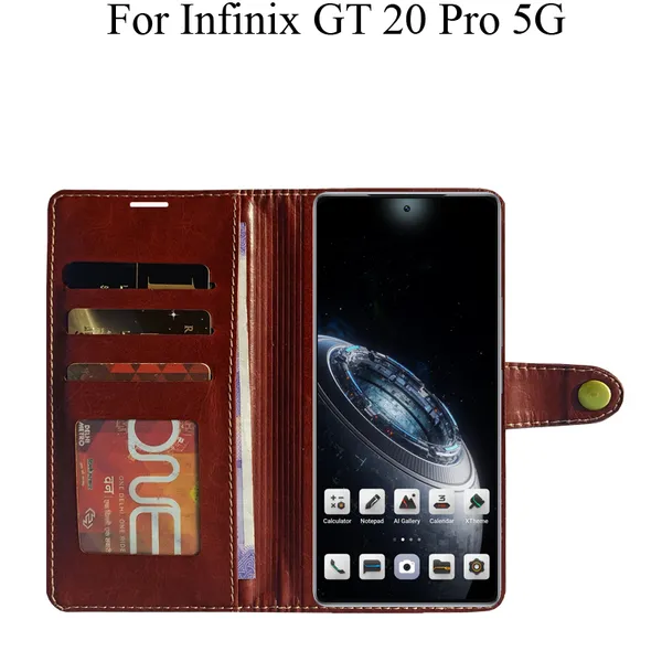 Brown_Premium_Flip_Cover_For_Infinix_Gt_20_Pro_5G