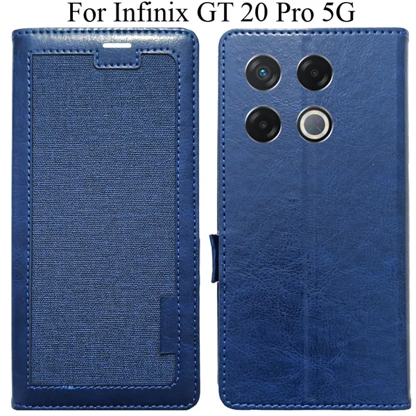 Blue_Premium_Flip_Cover_For_Infinix_Gt_20_Pro_5G