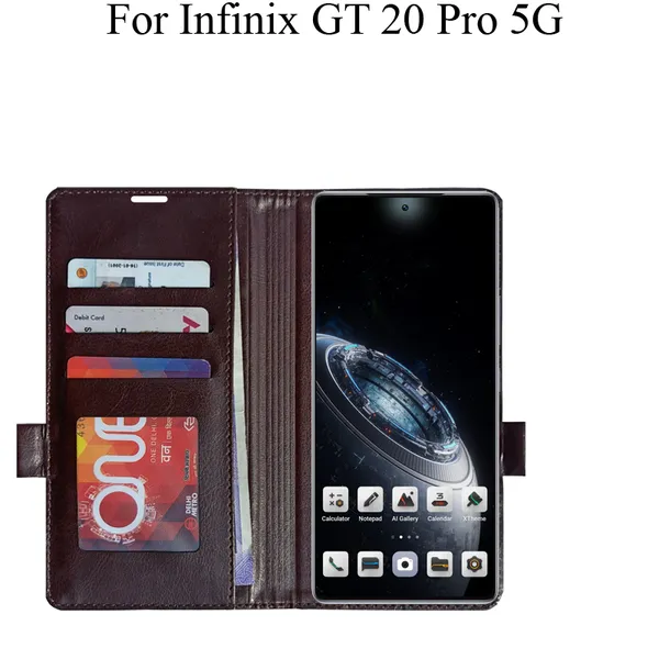 Brown_Premium_Flip_Cover_For_Infinix_Gt_20_Pro_5G