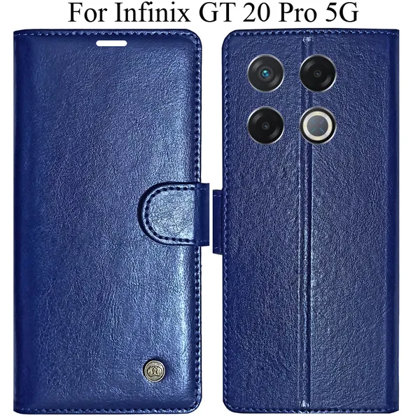 Blue_Premium_Flip_Cover_For_Infinix_Gt_20_Pro_5G