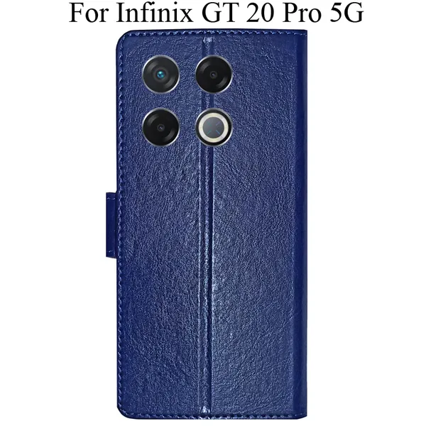 Blue_Premium_Flip_Cover_For_Infinix_Gt_20_Pro_5G