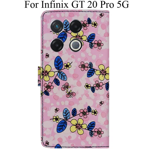 Pink_Premium_Flip_Cover_For_Infinix_Gt_20_Pro_5G