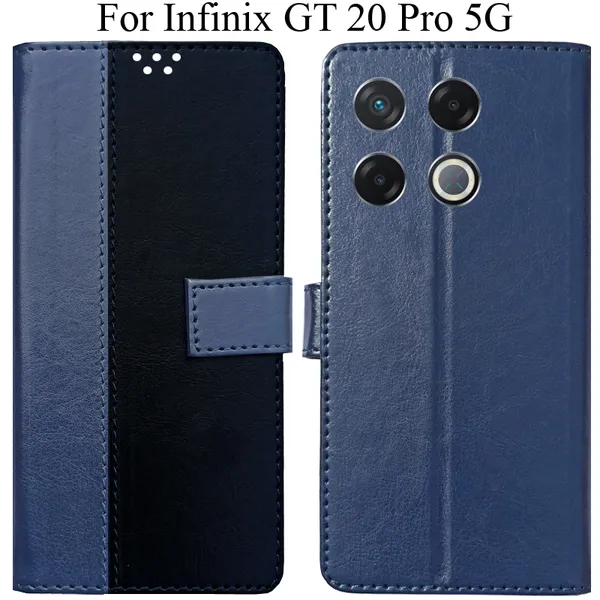 Black_Premium_Flip_Cover_For_Infinix_Gt_20_Pro_5G