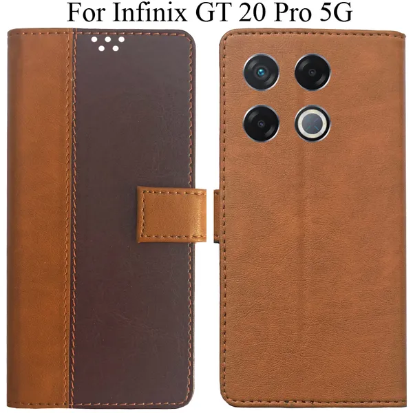 Brown_Premium_Flip_Cover_For_Infinix_Gt_20_Pro_5G
