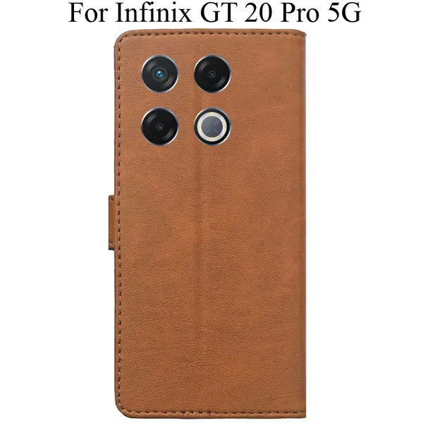 Brown_Premium_Flip_Cover_For_Infinix_Gt_20_Pro_5G