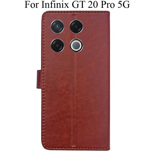 Brown_Premium_Flip_Cover_For_Infinix_Gt_20_Pro_5G