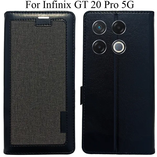 Black_Premium_Flip_Cover_For_Infinix_Gt_20_Pro_5G
