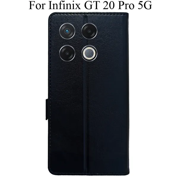 Black_Premium_Flip_Cover_For_Infinix_Gt_20_Pro_5G