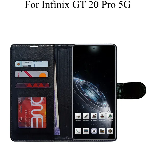 Black_Premium_Flip_Cover_For_Infinix_Gt_20_Pro_5G