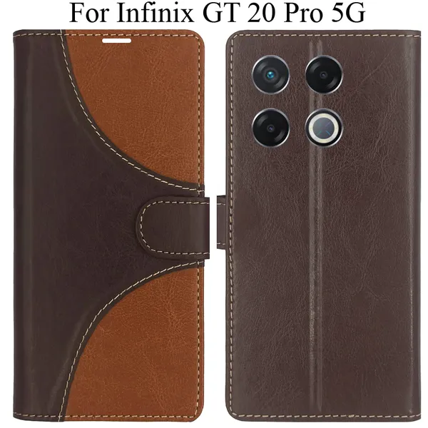 Brown_Premium_Flip_Cover_For_Infinix_Gt_20_Pro_5G