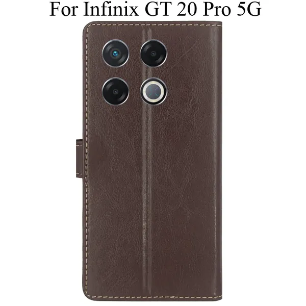 Brown_Premium_Flip_Cover_For_Infinix_Gt_20_Pro_5G