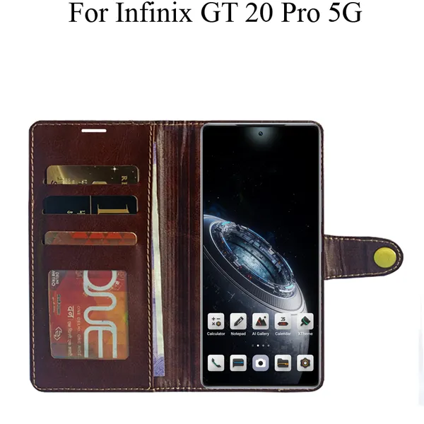 Beige_Premium_Flip_Cover_For_Infinix_Gt_20_Pro_5G