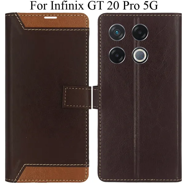 Brown_Premium_Flip_Cover_For_Infinix_Gt_20_Pro_5G