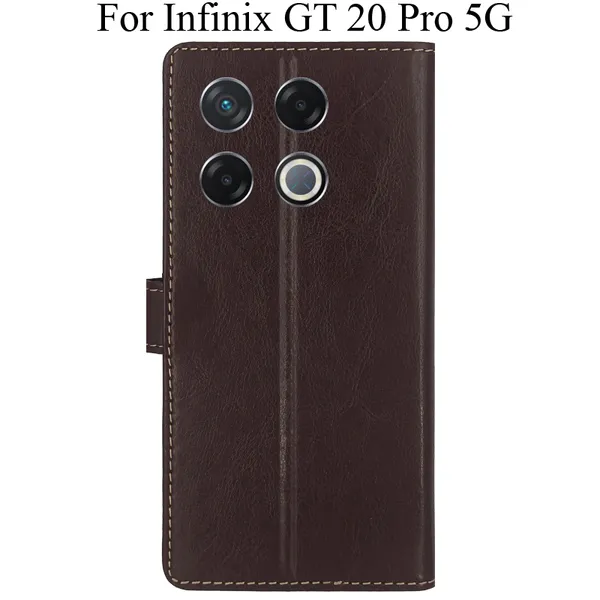 Brown_Premium_Flip_Cover_For_Infinix_Gt_20_Pro_5G