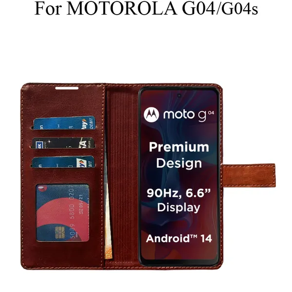 Orange_Premium_Flip_Cover_For_Motorola_G04_Moto_G04S
