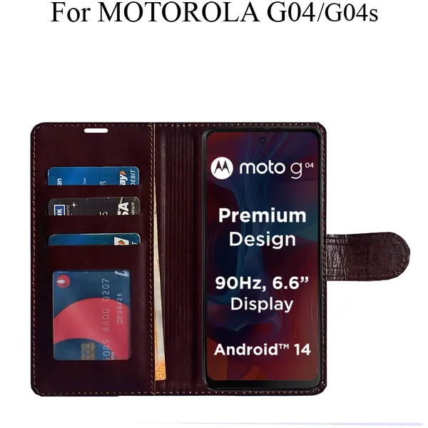 Beige_Premium_Flip_Cover_For_Motorola_G04_Moto_G04S