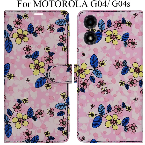 Pink_Premium_Flip_Cover_For_Motorola_G04_Moto_G04S