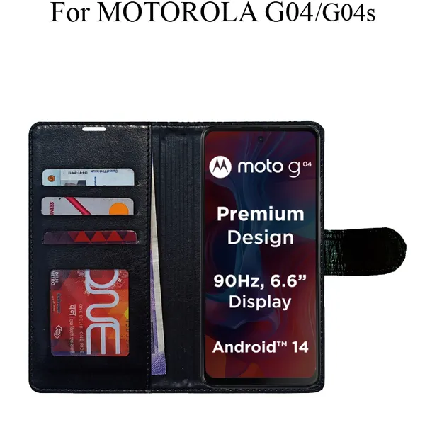 Black_Premium_Flip_Cover_For_Motorola_G04_Moto_G04S