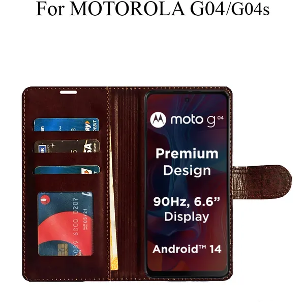 Brown_Premium_Flip_Cover_For_Motorola_G04_Moto_G04S
