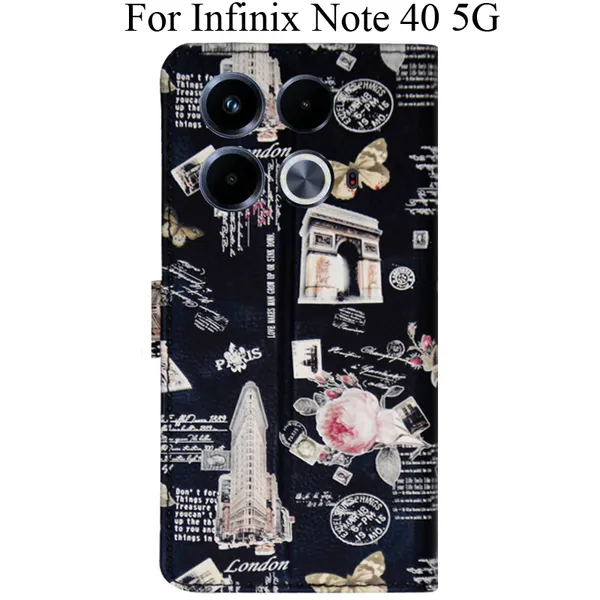 Black_Premium_Flip_Cover_For_Infinix_Note_40_5G