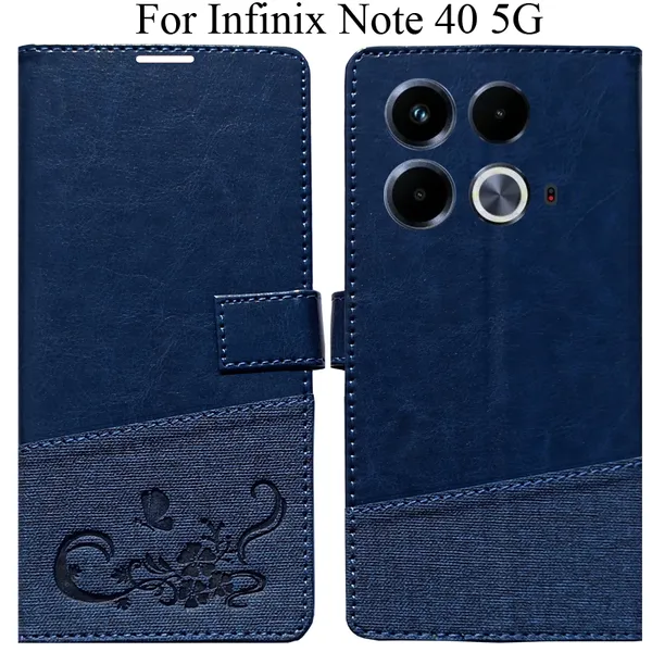 Blue_Premium_Flip_Cover_For_Infinix_Note_40_5G