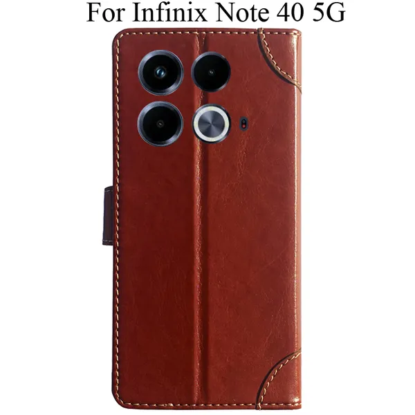 Brown_Premium_Flip_Cover_For_Infinix_Note_40_5G