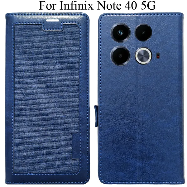 Blue_Premium_Flip_Cover_For_Infinix_Note_40_5G
