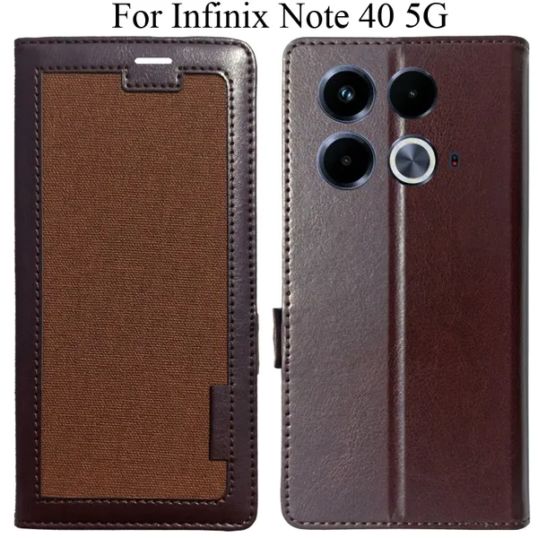 Brown_Premium_Flip_Cover_For_Infinix_Note_40_5G