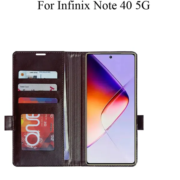 Brown_Premium_Flip_Cover_For_Infinix_Note_40_5G