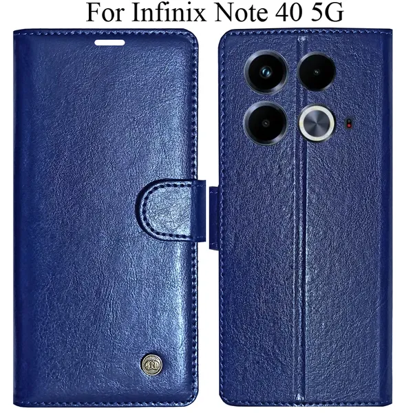 Blue_Premium_Flip_Cover_For_Infinix_Note_40_5G