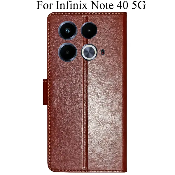 Brown_Premium_Flip_Cover_For_Infinix_Note_40_5G