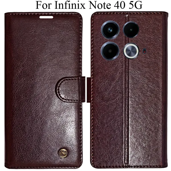 Beige_Premium_Flip_Cover_For_Infinix_Note_40_5G