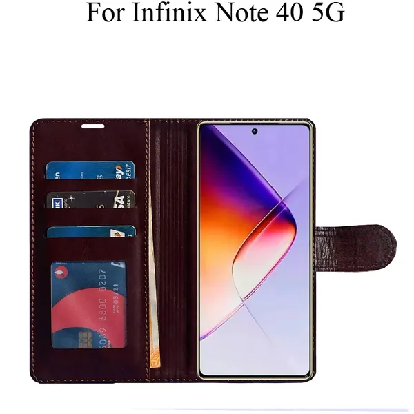 Beige_Premium_Flip_Cover_For_Infinix_Note_40_5G