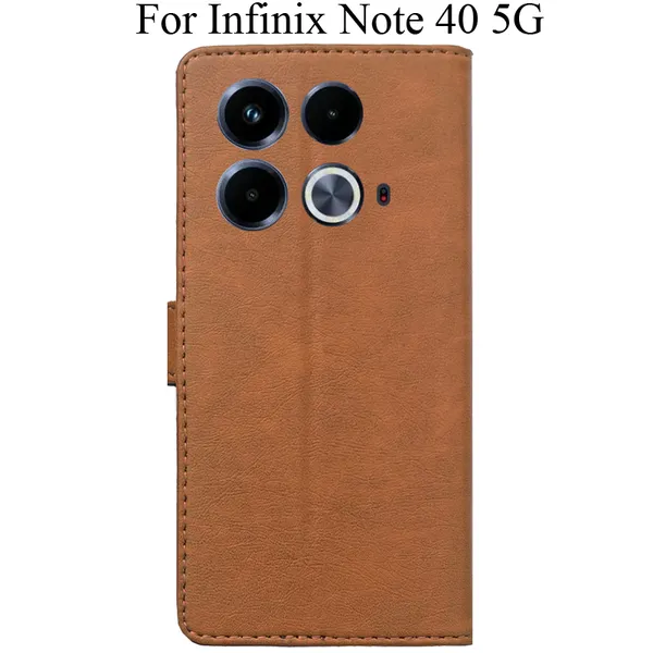 Brown_Premium_Flip_Cover_For_Infinix_Note_40_5G