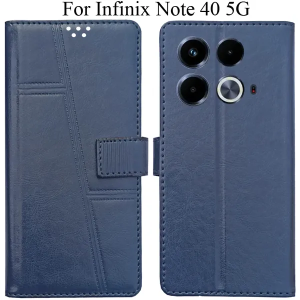 Blue_Premium_Flip_Cover_For_Infinix_Note_40_5G