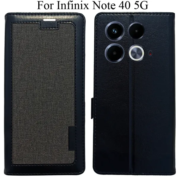 Black_Premium_Flip_Cover_For_Infinix_Note_40_5G