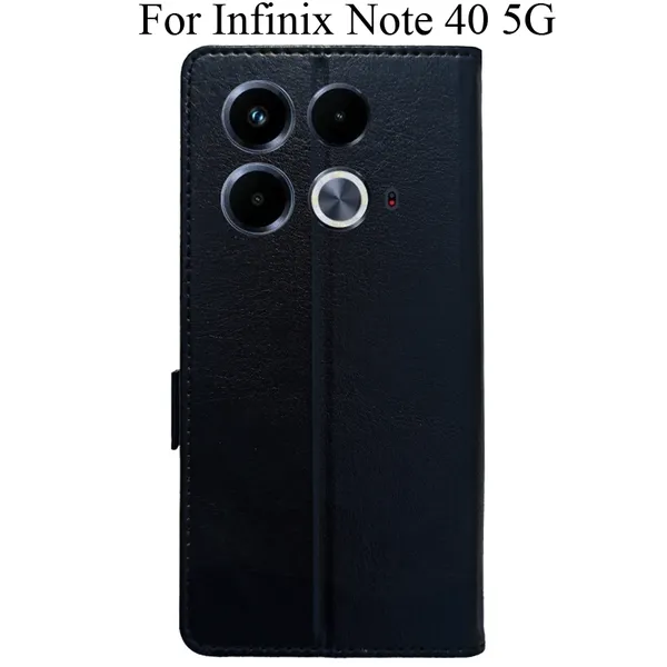 Black_Premium_Flip_Cover_For_Infinix_Note_40_5G