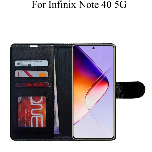 Black_Premium_Flip_Cover_For_Infinix_Note_40_5G