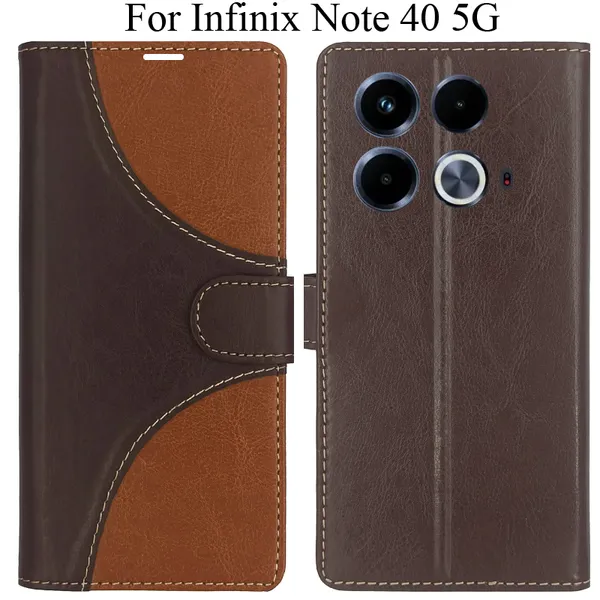 Brown_Premium_Flip_Cover_For_Infinix_Note_40_5G