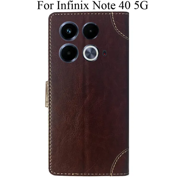 Beige_Premium_Flip_Cover_For_Infinix_Note_40_5G