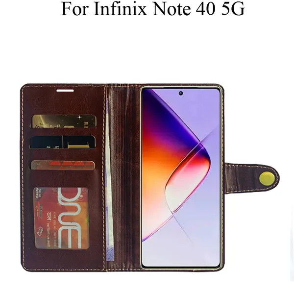 Beige_Premium_Flip_Cover_For_Infinix_Note_40_5G