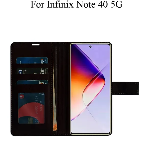 Brown_Premium_Flip_Cover_For_Infinix_Note_40_5G