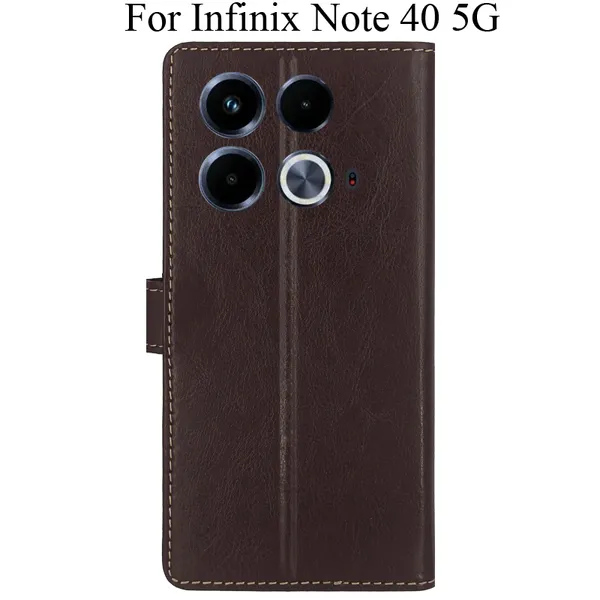 Brown_Premium_Flip_Cover_For_Infinix_Note_40_5G